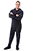 Navy Blue Hooded Plush Adult Mens Footed Pajamas Onesie w/ Drop Seat