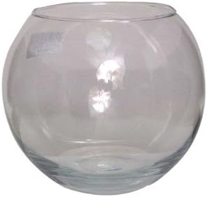 12 x 6" (15cm) Clear Glass Fish Bowl Bubble Ball Table Wedding Display Vase