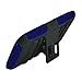 iSee Case Hybrid Faceplate Hard Plastic Protector Snap On Skin Cover Case with Stand for Apple iPod Touch 4 - Blue/Black