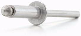 POP AD32ABS160 Open End Blind Rivet; 3/32 Inch (0.094 Inch), (0.032 - 0.125 Inch GR), Dome HD, ALUM/ALUM, White Painted