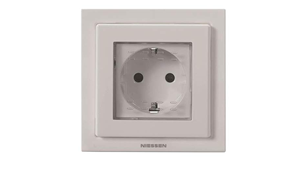 Niessen zenit - Base schuko empotrar ip55 blanco : Amazon.es ...