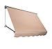 Outsunny 4' Arm Manual Retractable Sun Shade Patio Window Awning with Large Shade Area & Smooth Opening Crank, Beige