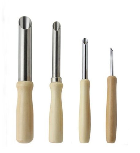 COMIART 4-Piece Clay Hole Cutters for Pottery Sculpture Modeling Toot Set