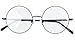 Bestum Retro Round Optical Spring Hinge Metal Glasses Frame Clear lens