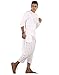 The Harem Studio Mens Linen 3/4 Boho Hippie Drop Crotch Capri One Size (White)