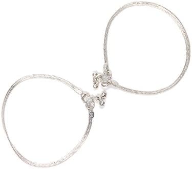 Womens Trendz Silver Plated Trendy flat goap anklet