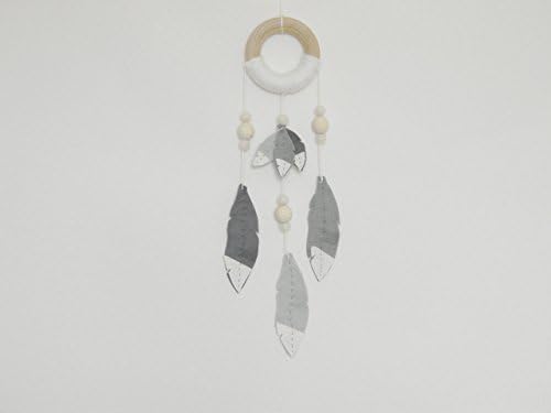 Dream catcher mobile Dream catcher wall hanging Small felt dream catcher Feather mobile Tribal boho nursery decor