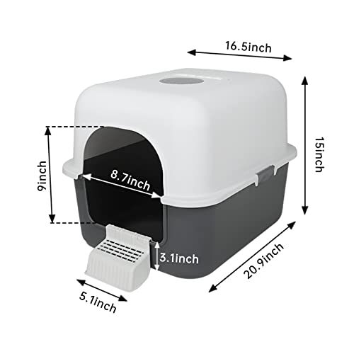 Cat Litter Box with Lid,Top Entry Kitty Sifting Litter Box Kitten