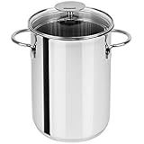 Paderno 11123-28 Colapasta per Pentola Bassa, in Acciaio Inox, 28 cm