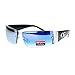 CG Eyewear Unisex Narrow Rectangular Rimless Thick Temple Warp Sunglasses