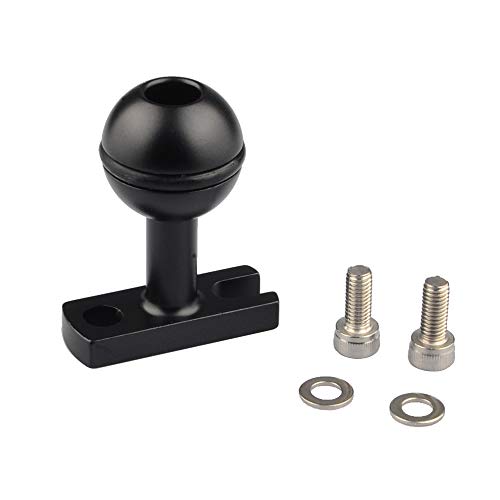 MINIFOCUS 1" Ball Head Base Adapter Fixed for Underwater Housing Camera Tray Handle Arm System Diving Photography Accessories(2 Pack) - Thumbnail 3