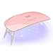 Uv Lamp Nails Dryers with 2 Timers, Mini Uv Led Nail Lamp Resin Curing Light 6 Led Gel Polish Light Portable Small Uv Lights for Gel Nails and Regular Polish (Pink)