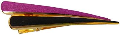 Pooja Trendz Women's Mixed Colour Glitter Metal Hair Clip Claw -2 Pieces