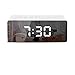 Mirror Alarm Clocks，Electronic led Alarm Clocks with Date Temperature Portable Smart Mirror Clock with USB Charger for Bedroom Office & Travel