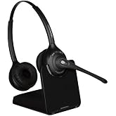 Plantronics CS520-XD Dual Speaker Wireless Headset System Compatible with Corded Desk Phones (Renewed)