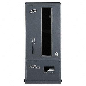 Fork Cutlery Dispenser, Gray, Capacity 160