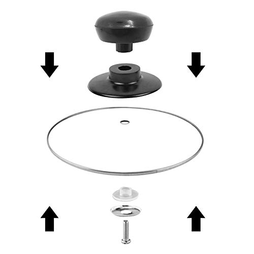 4 Pack Pot Lid Knobs,Sonku Universal Kitchen Cookware Lid Replacement Knobs Casserole Kettle Cover Glass Saucepan Lid Pot Holding Handles-Black - Thumbnail 4
