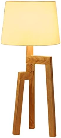 GL&amp;G Modern Home Decoration Bedside Lamp Nordic Solid Wood Living Room Bedroom Creative Tripod Protection Eye Table Lamp (Irradiation 8-15 Square Meters),A,3070CM