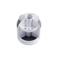WWJ Plastic Compartment Pen Holder Simple Multi-Function Storage Box Office Supplies Student Stationery Storage Storage Grid Pen Holder Container,White
