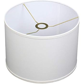 lampshade european diameter fenchelshades attachment drum brass bottom fabric height linen snow