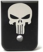 JWH Custom Heavy Extended Anodized BLACK Aluminum Magazine Glock Base Plate- Punisher