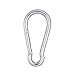 AOWISH Spring Snap Hook Carabiner Heavy Duty| 304 Stainless Steel Clips Keychain Buckles| 2-1/2'' 3-1/8'' 4'' 5-1/2'' Length| Home Gym Garage Camping Swing Hammock Hiking etc (M8, 5/16'' Dia, 4-Pack)