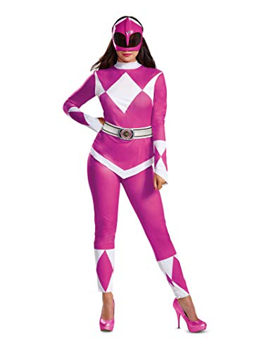 Disguise Women's Plus Size Pink Ranger Adult Costume, XL (18-20)