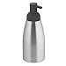 mDesign Rustproof Aluminum Soap Dispenser Pump, for Kitchen or Bathroom Vanities - Large, Brushed/Matte Charcoal