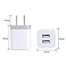 USB Wall Charger, Charging Plug HopePow 2-Pack USB 5V/2.1A Home Travel Wall Charger Adapter Plug for iPhone 7, 7 plus, 6, 6s, 5, 5S, iPad, iPod, Samsung S5 S6 S7 Edge, Google Pixel, HTC, LG, NOKIA