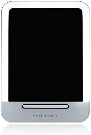 Traveling Vanity Mirror, Funky LED Camping Cosmetic Mirror, Adjustable illumination lever, Compact Design, Powered by a Built-in Rechargeable Battery (silver)