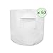 MUZHI 50-Pack 7 Gallon Tree Grow Bags w/Handles, Aeration Fabric Farm Garden Pots Planter Bulk(White) (50, 7gal:13.7×11.8)thumb 1