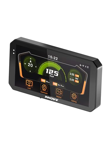 INNOVV N2 6 Inch Apple Carplay Screen for Motorcycle, Touch Screen Wireless Apple CarPlay & Android Car GPS Navigation System, 5G Wi-Fi, IP67 Waterproof, Bluetooth, Parking Mode, Siri