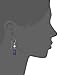 Amazon Collection Sterling Silver Swarovski Elements Clear and Tanzanite-Colored Crystal Dangle Earrings