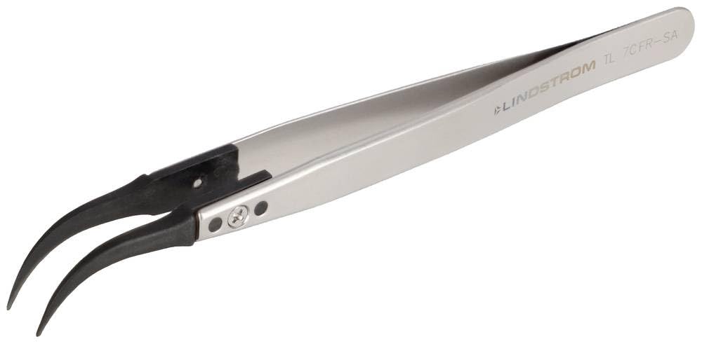 Bahco TL 7CFR-SA Tweezers with Interchangeable Carbon Fibre Tips, Silver, 130 mm