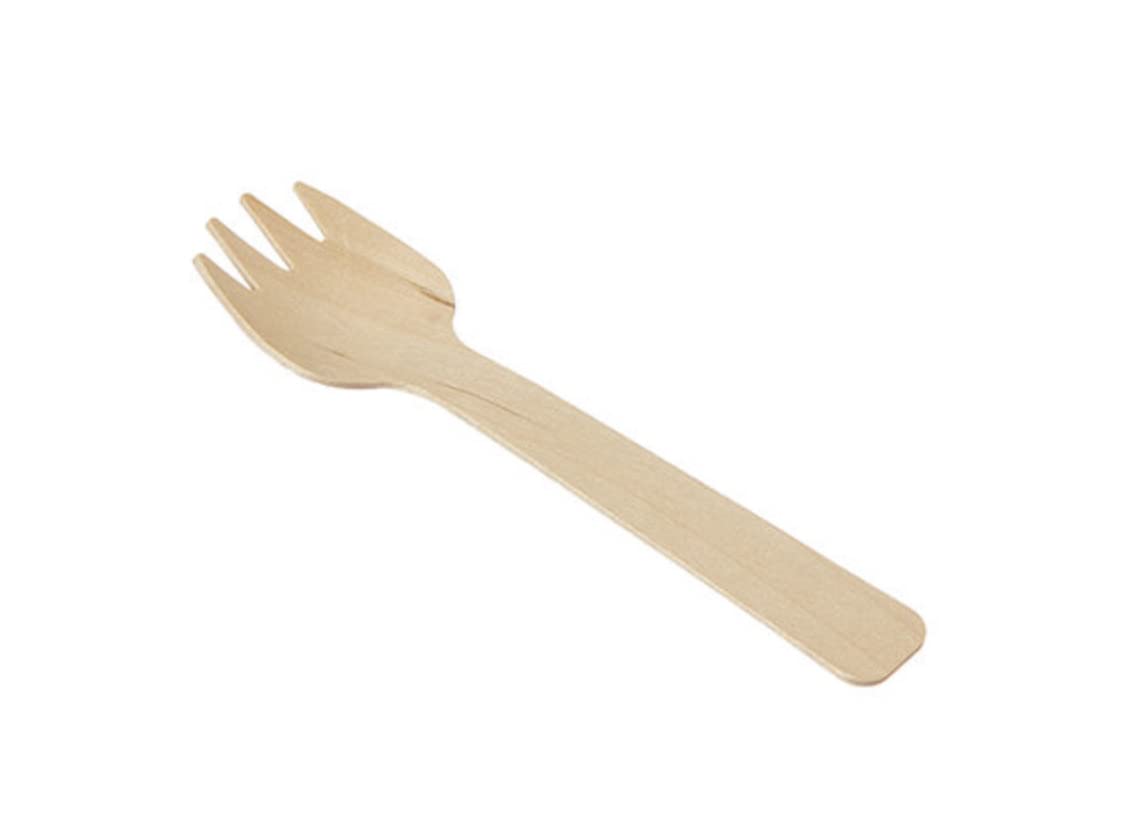 Enviroware 1000 Small Wooden Sporks, FSC Certified Birch Wood, 105mm. Excellent Alternative to Plastic Sporks