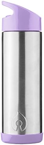 FIREKI Vacuum Insulated Stainless Steel Straw Bottle with Spout and Handle (16 oz, Lavender)