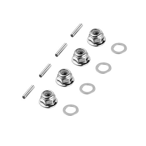 Upgrade Aluminum Hex Wheel Hubs 12mm w/Axle Pins Nuts Washers Set for 1/10 Traxxas 2WD Slash