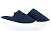 LUXEHOME Disposable Slippers, Closed Toe Comfort Waffle Guest Spa Slippers, 2 Size Slippers Fit Most Women and Men, Navy Blue and White, 5 Pairs