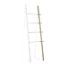 Umbra Hub Ladder – Adjustable Clothing Rack for Bedroom or Freestanding Towel Rack for Bathroom | Expands from 16 to 24 inches with 4 Notched Hooks, White/Naturalthumb 3