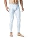 TSLA Men's Athletic Compression Pants, Thermal Wintergear Running Tights, Sports Leggings, Thermal White, X-Large