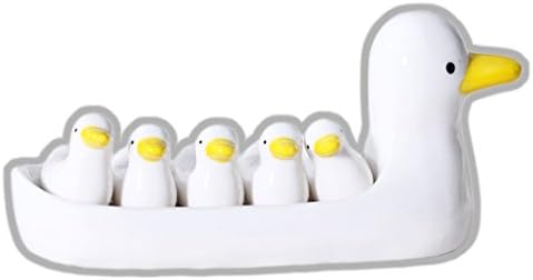 Chinese Characteristics Ceramic Cute Yellow Duck Pattern Chopstick Rest Spoon Fork Knife Holder