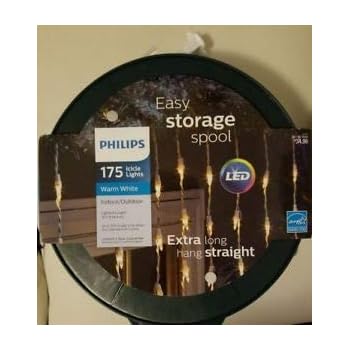 icicle lights extra philips long 175ct warm led wire amazon