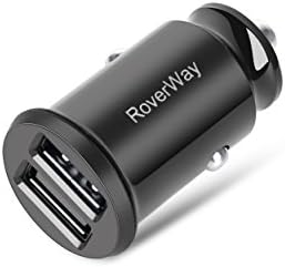 USB Car Charger, RoverWay QC3 Mini Car Charger Dual USB 3.1A Output Fast Charging Quick Charge for iPhone X / 8 / 7 / Plus, iPad Pro / Air 2 / mini, Samsung Galaxy Note8 / S8 / S8+ and More (1xBlack)