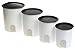 Tupperware One Touch Reminder Canisters, Set of 4, Black