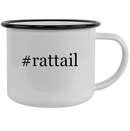 #rattail - 12oz Hashtag Stainless Steel Camping Mug, Black