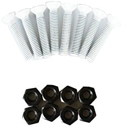Vj skateshop Skateboard Phillips Hardware Kit/Longboard screws/Mounting Hardware Set, 8pcs, 1inch and 1.5 inch, Color Hardware (White, 1inch)