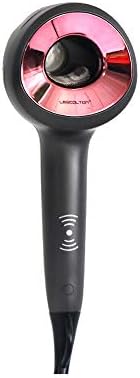 MWJK Professional Dry Hair Dryer, Constant Temperature Hollow Bladeless Hair Dryer Intelligent Touch Induction Negative Ion Hair Dryer,Can't Fold