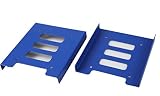 Hymeca 2Pack SSD Mounting Bracket 2.5 to 3.5 Adapter,2.5 to 3.5 Hard Drive Adapter SSD Bracket Converts 2.5" Notebook Hard Drive to 3.5" Desktop Hard Drive Bay Mounting Bracket Adapter