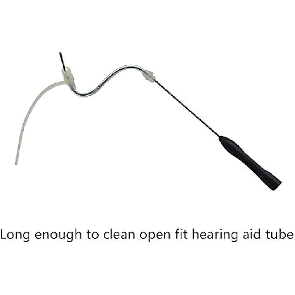 Open Fit Hearing Aid Tube Cleaning Tool Earpiece Earmold Vent Cleaner