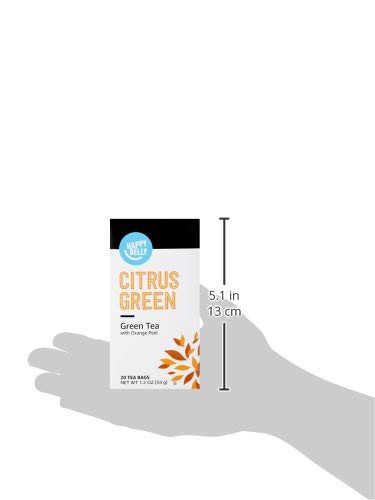 AMAZON BRAND – HAPPY BELLY GREEN TEA BAGS, CITRUS
